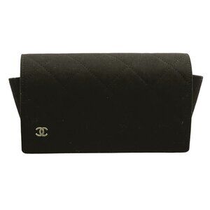 Chanel Sunglasses Soft Quilted Fabric Case in Black
